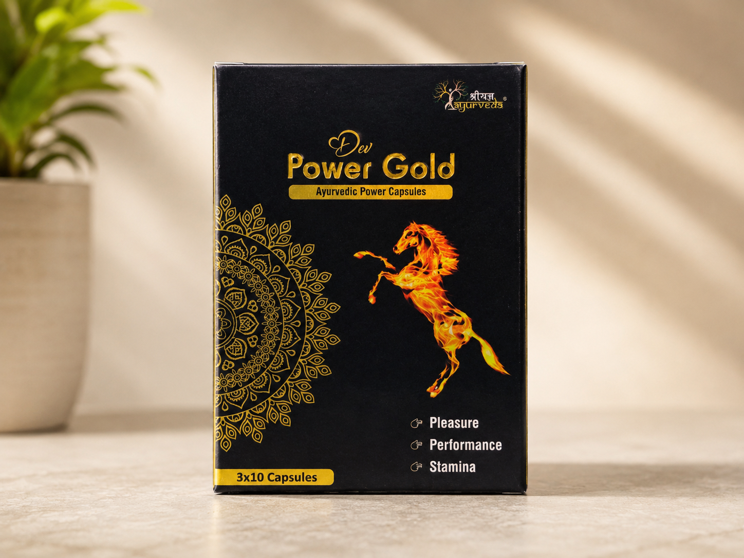 Dev Power Gold Ayurvedic Power Capsules | Herbal Formula for Energy, Strength, Stamina & Vitality