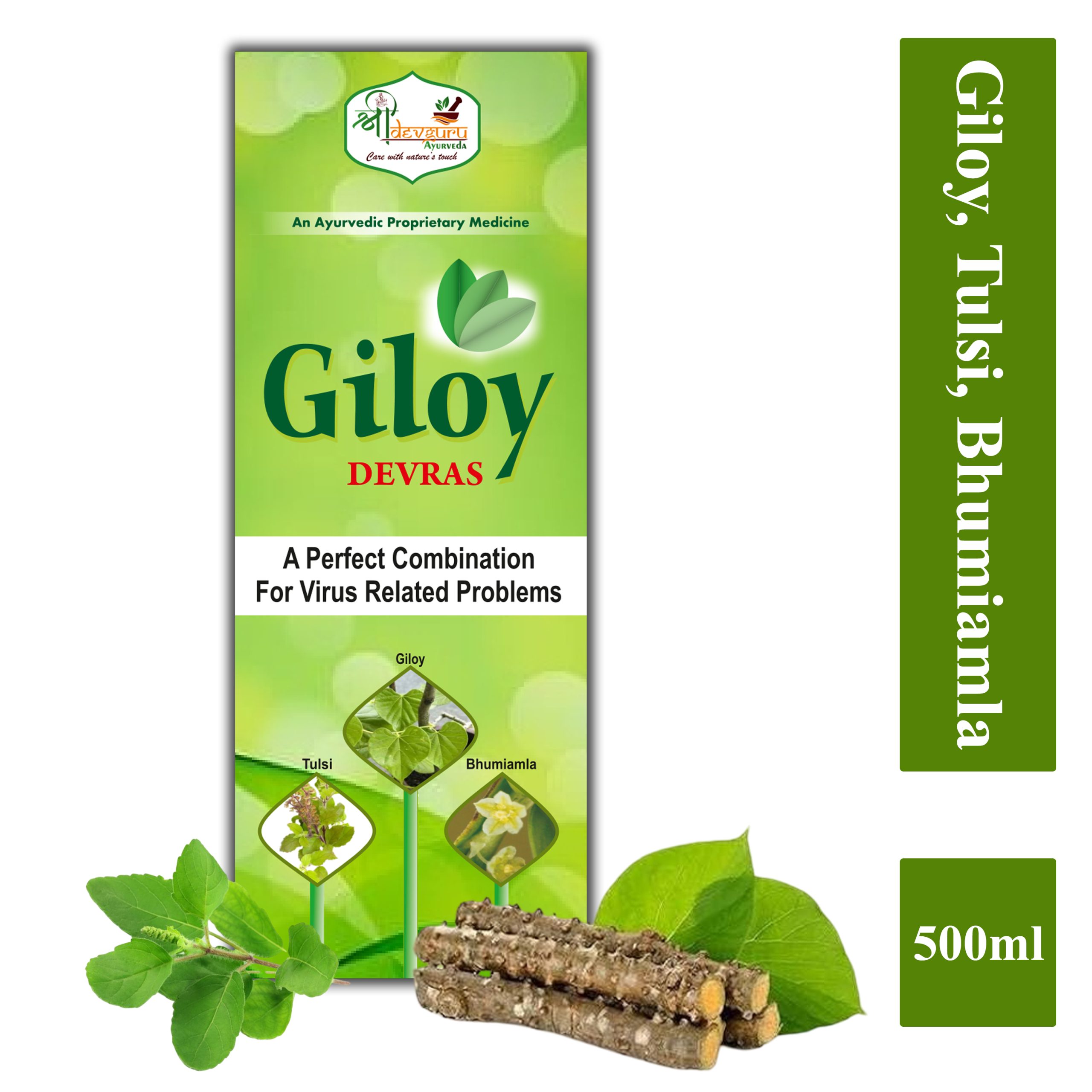 Giloy Devras | Natural Immunity Booster | Digestion Booster | 500 ML